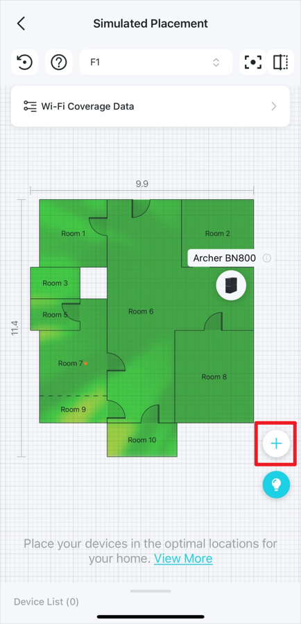 Locate the Add icon on the Simulated Placement page.