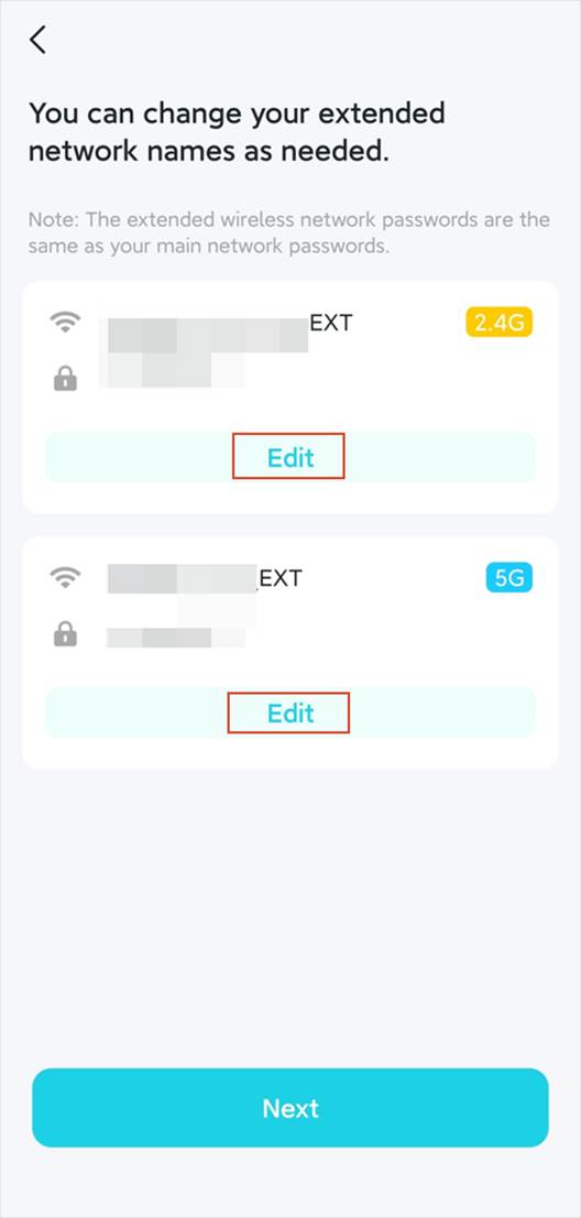 Die App fordert dazu auf, das Wi-Fi-Passwort des Routers zu bearbeiten.