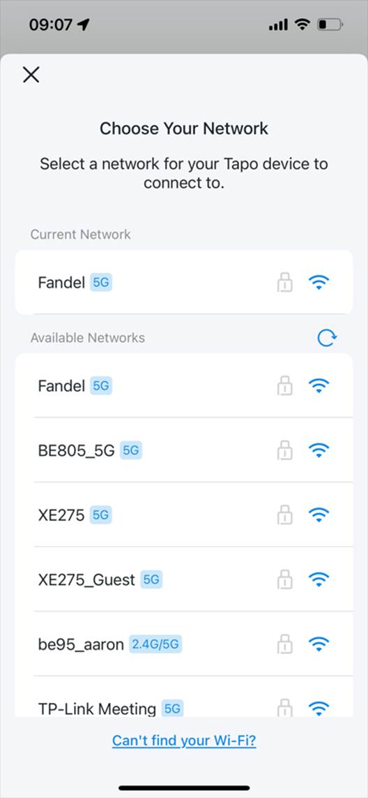 Ein neues WLAN auswählen.