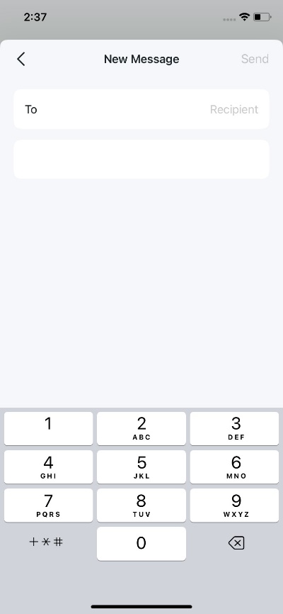 Start editing a new message.