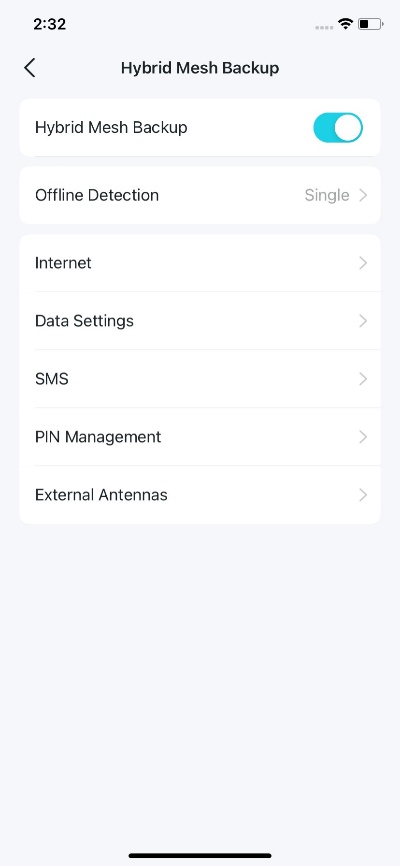 Locate the Hybrid Mesh Backup button on the page.