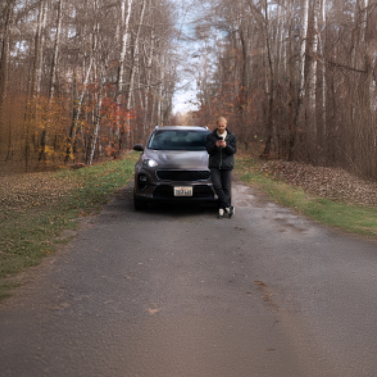Camera view at the Detection level, where a person or object can be detected but not distinguished
