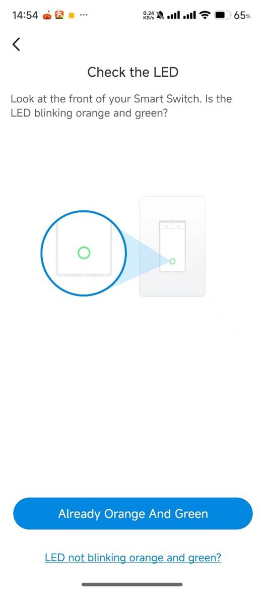 Anleitung zur Vorbereitung der Einrichtung des Tapo Smart Switch.
