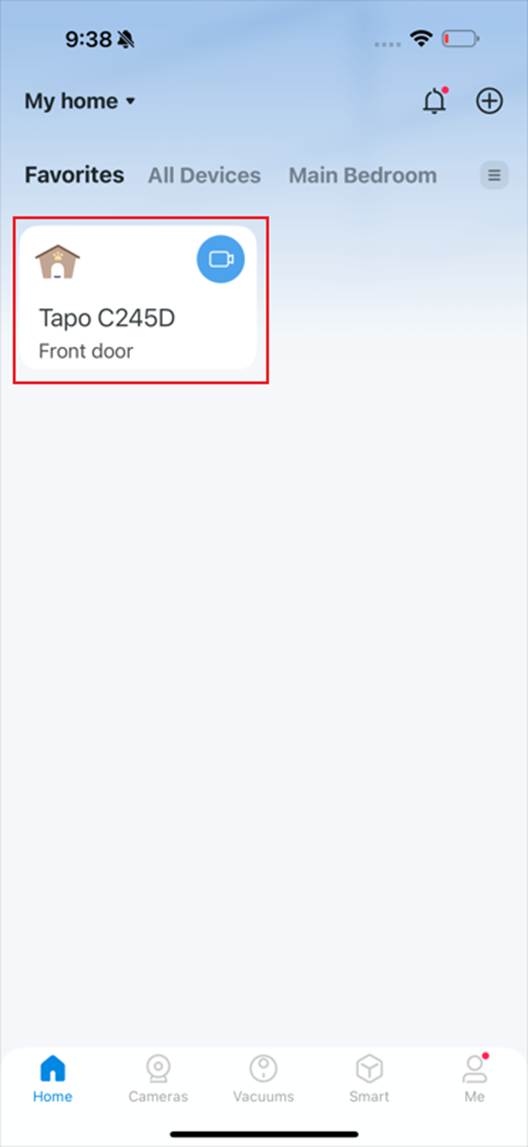 ALT-Text: Gerätekarte auf der Startseite.