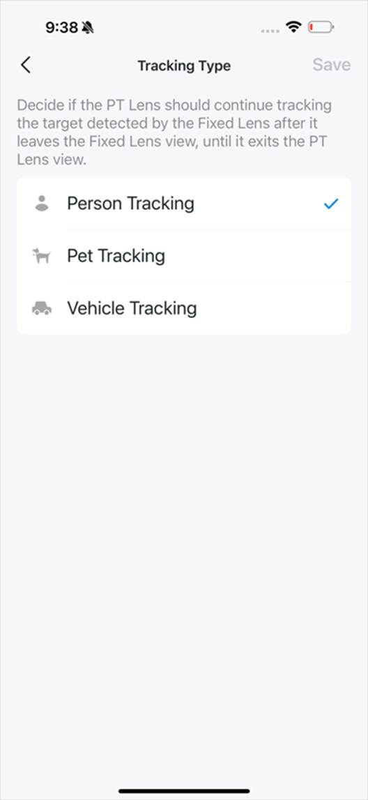 ALT-Text: Seite „Tracking-Typ“.