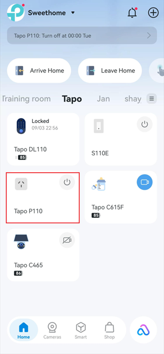 ALT-Text: Ihren Smart Plug über die Tapo-App verwalten und steuern.