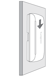 Close the cover of the door sensor.
