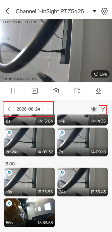 The location of the Date and Filter buttons