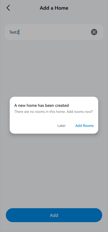 Add Rooms now or later.