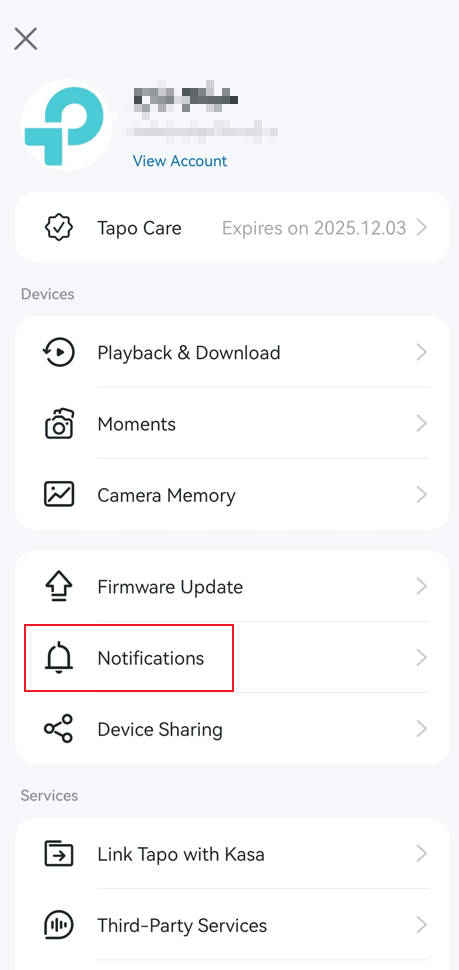Tap Notifications.