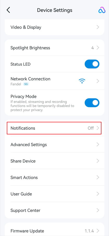 Tap notifications.