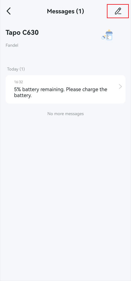 Tap the edit icon in the top right corner.