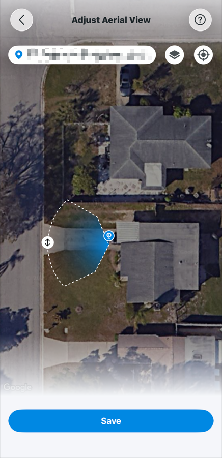 Configure the doorbell’s location and facing direction, then tap Save.
