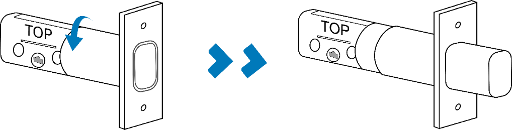 Rotate to extend the bolt.