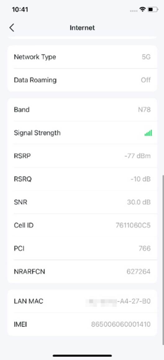 ALT-Text: Anzeige der Interneteinstellungen.