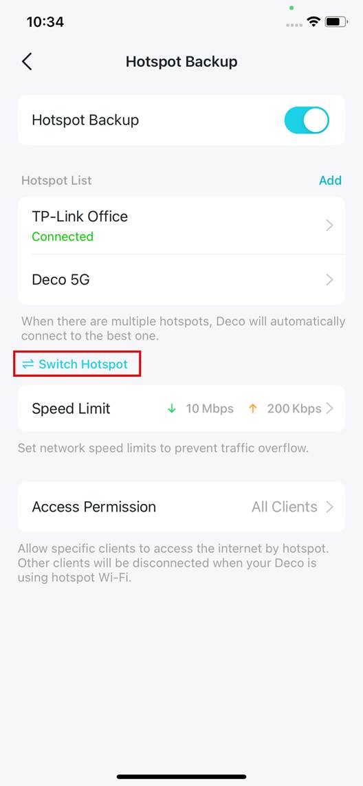 ALT-Text: Position der Schaltfläche Switch Hotspot.