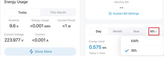 ALT-Text: Seite Energy Usage.