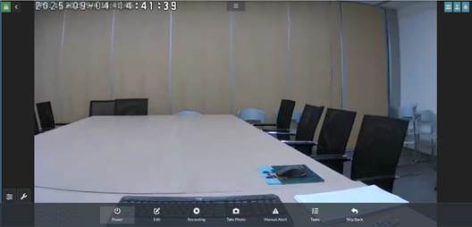 ALT-Text: Live-View-Seite von Agent DVR mit aktivem Kamerabild „Camera 1“ über ONVIF.