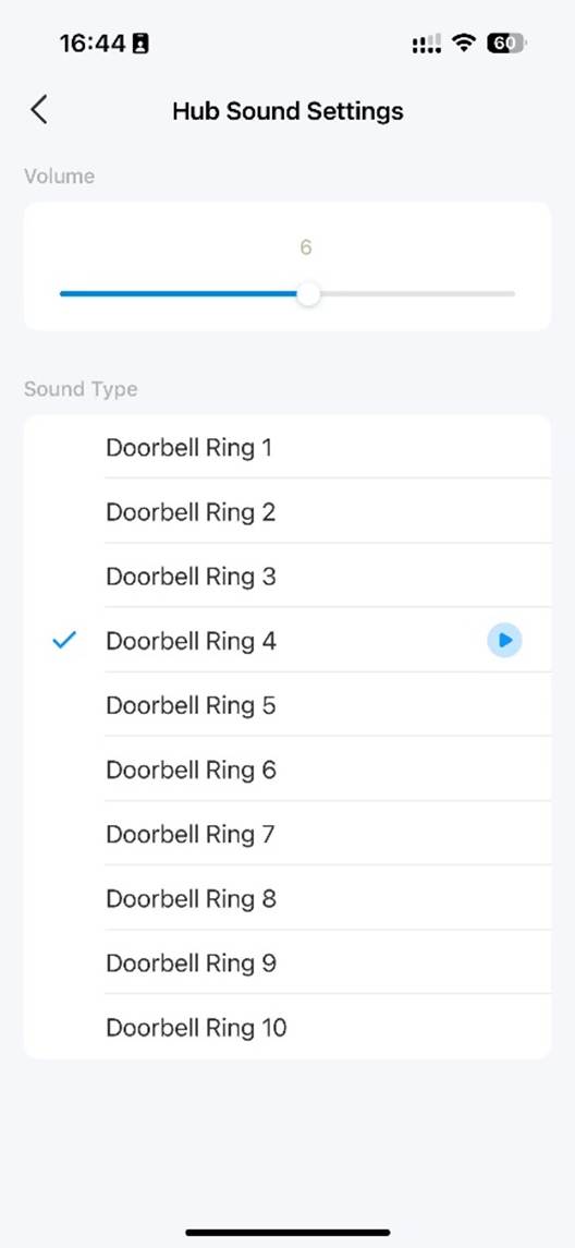 ALT-Text: Seite Hub-Toneinstellungen.