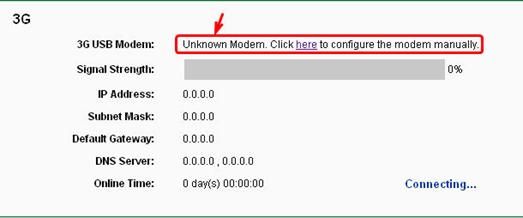 ALT-Text: Unbekanntes 3G-USB-Modem.