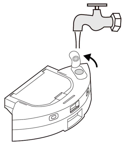 ALT-Text: Gummistopfen am Wassertank des Tapo RV30 Plus.