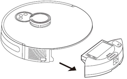 ALT-Text: Wassertank des Tapo RV30.
