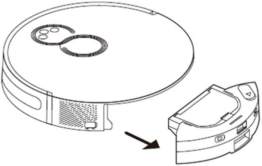 ALT-Text: Wassertank des Tapo RV10 Plus/RV20 Mop Plus.