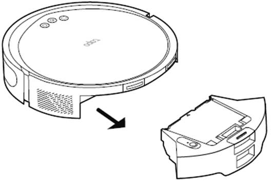 ALT-Text: Wassertank des Tapo RV20 Max Plus/RV20 Max.