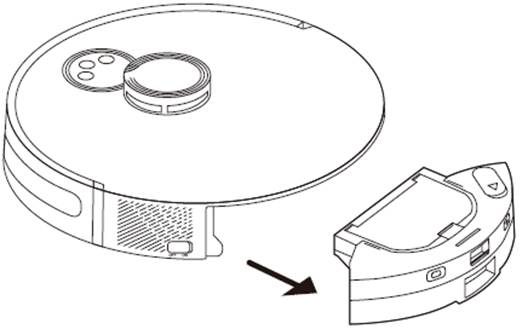 ALT-Text: Wassertank des Tapo RV30 Plus.