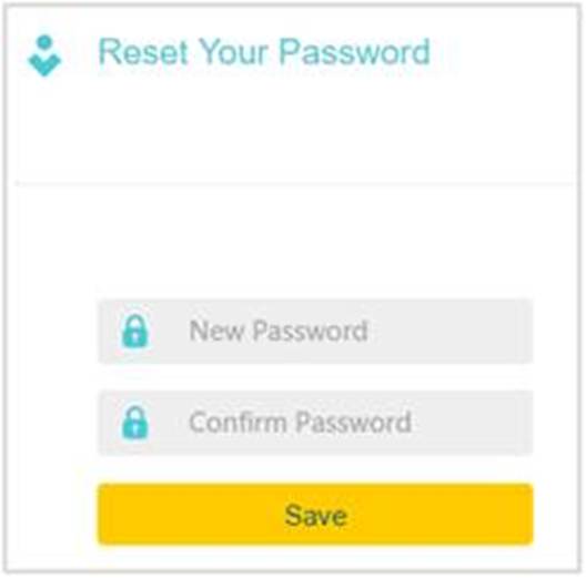 ALT-Text: Webseite „Reset Your Password“ mit Feldern New Password und Confirm Password.