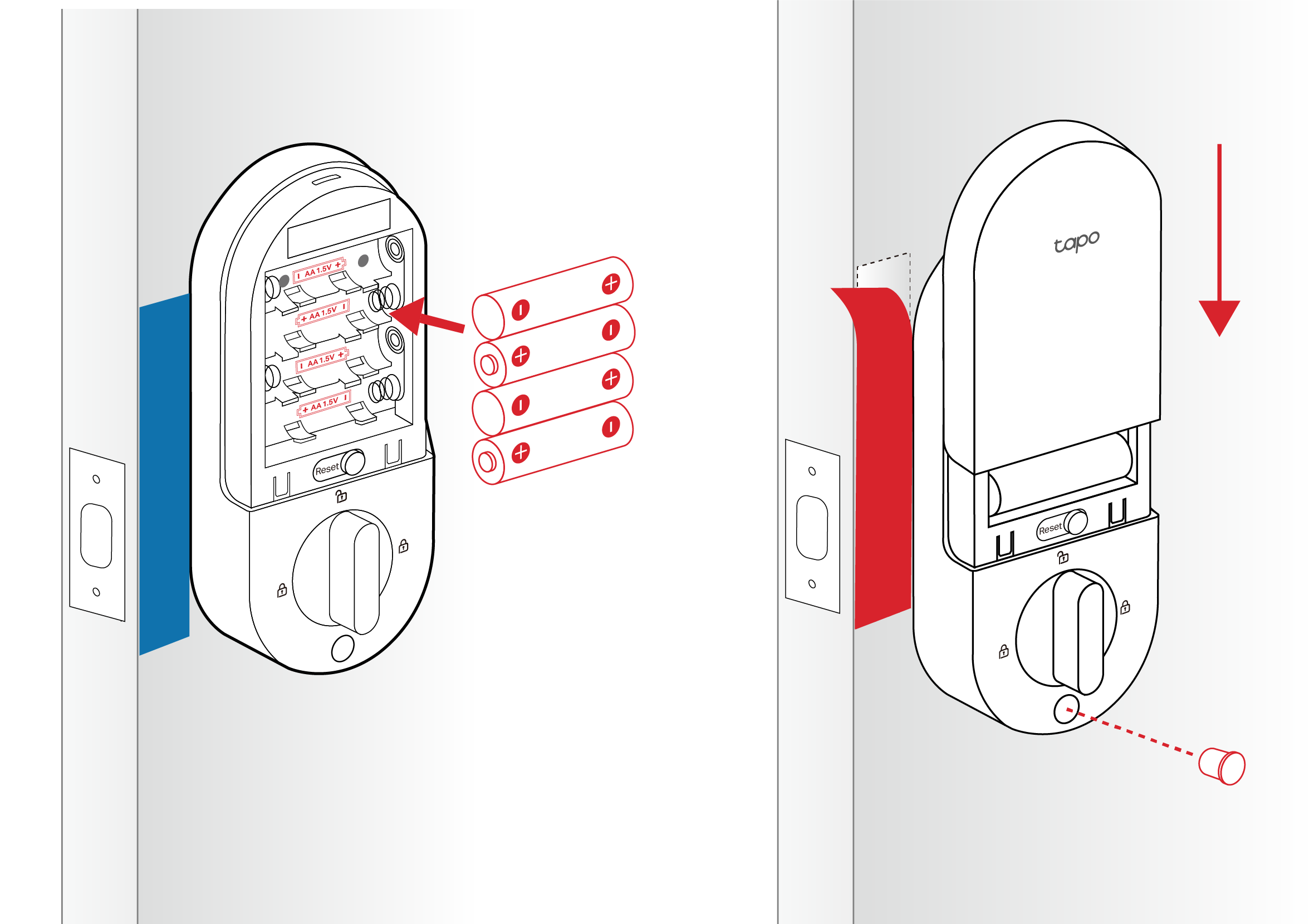 Install the batteries.