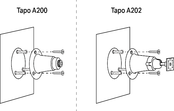 An illustration shows how to secure the solar panel bracket to the wall.