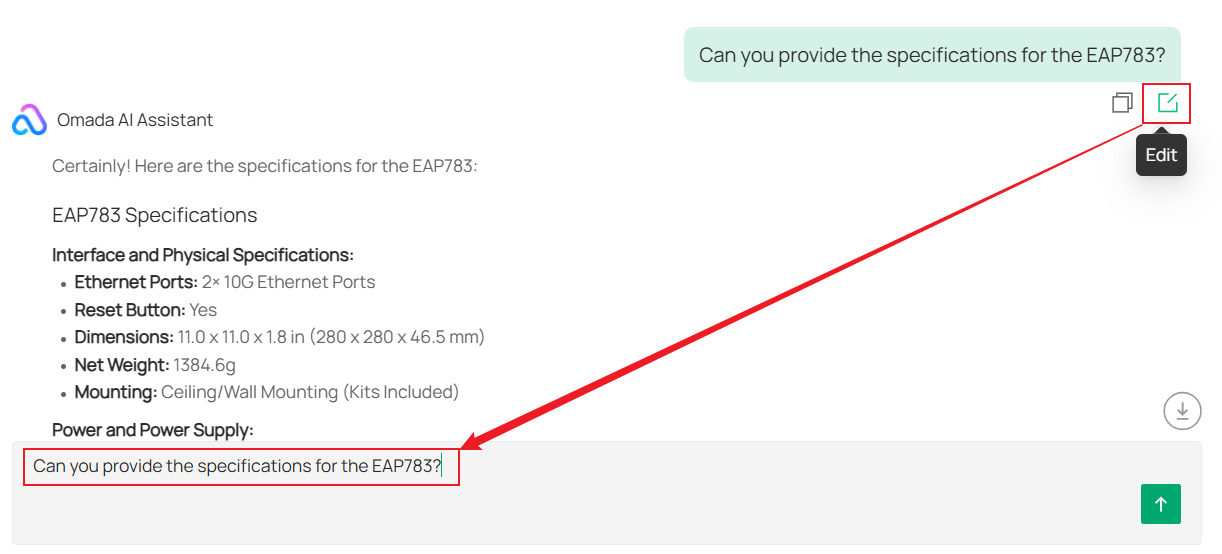 Click edit to modify the question.