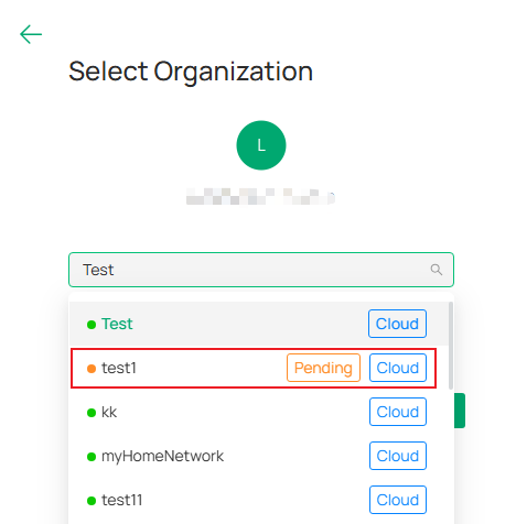 Choose invited organization