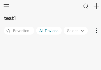 VIGI App's Device page showing the accepted organization