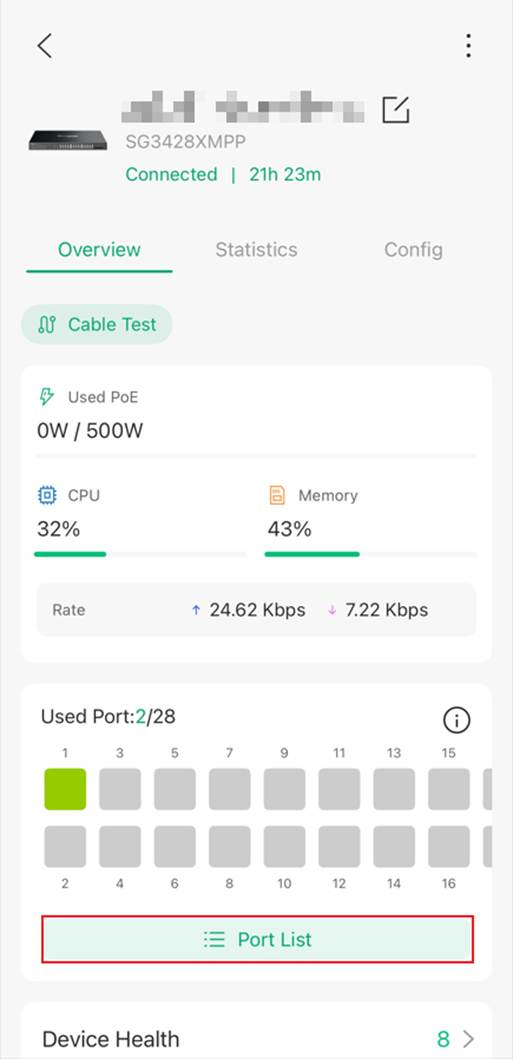show the way to check the port list