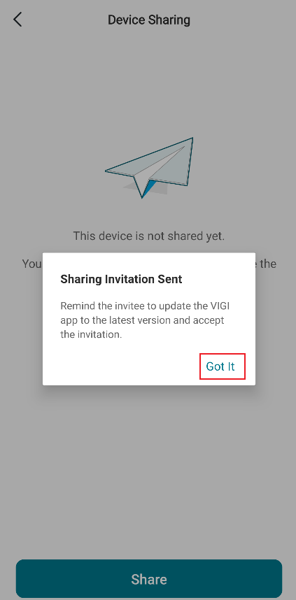 Confirm the action
