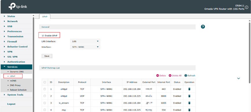 Alt-text: Enable the UPnP feature on your Router.