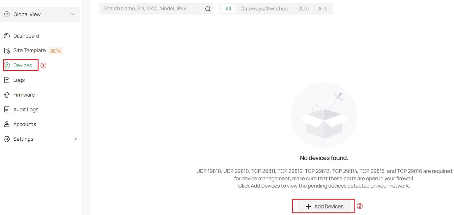 Alt text: Click Add Devices