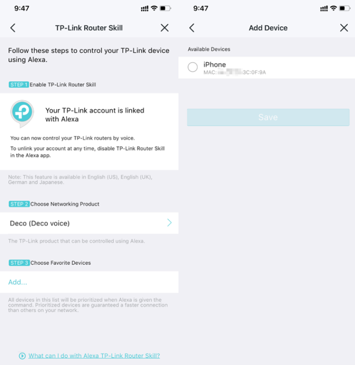 Choose favorite device to be given Alexa command.