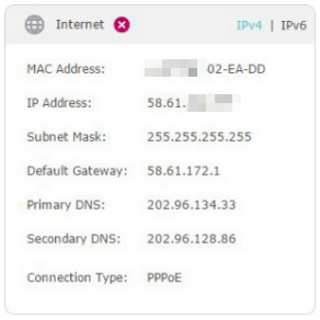 Internet IP is a valid one.