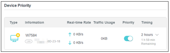 Enable Prority under Device Priority.