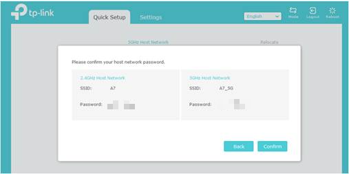 Confirm host network.