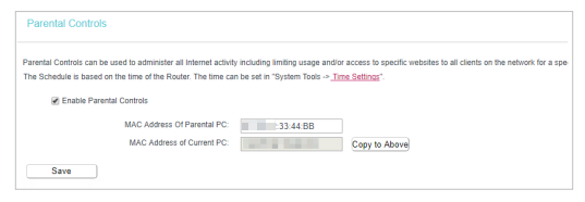 Enable Parental Control.