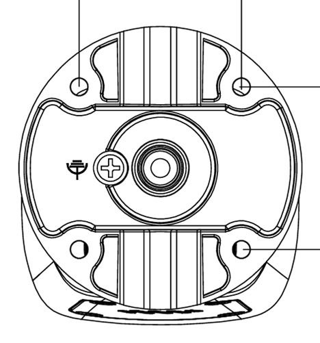 Alt text: Camera’s grounding screw.