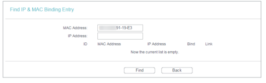 Find IP & MAC Binding Entry.