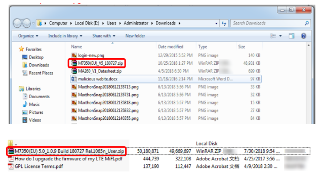 Download and unzip firmware.