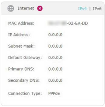 Internet IP address is invalid.