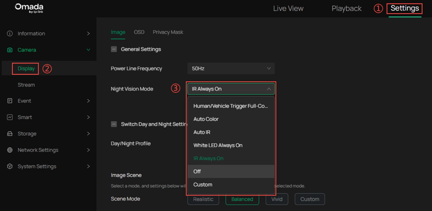 Alt text: Switching between IP Always On and Off modes.