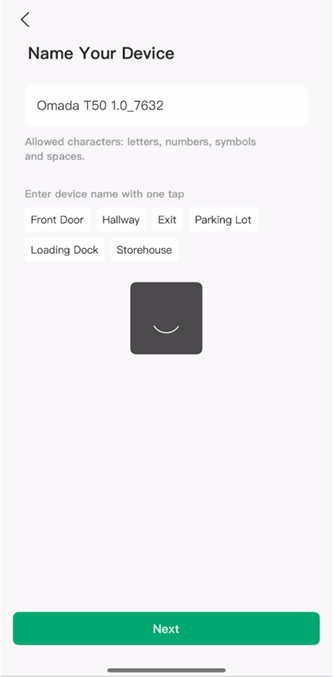 Alt text: Waiting for camera connect to App.